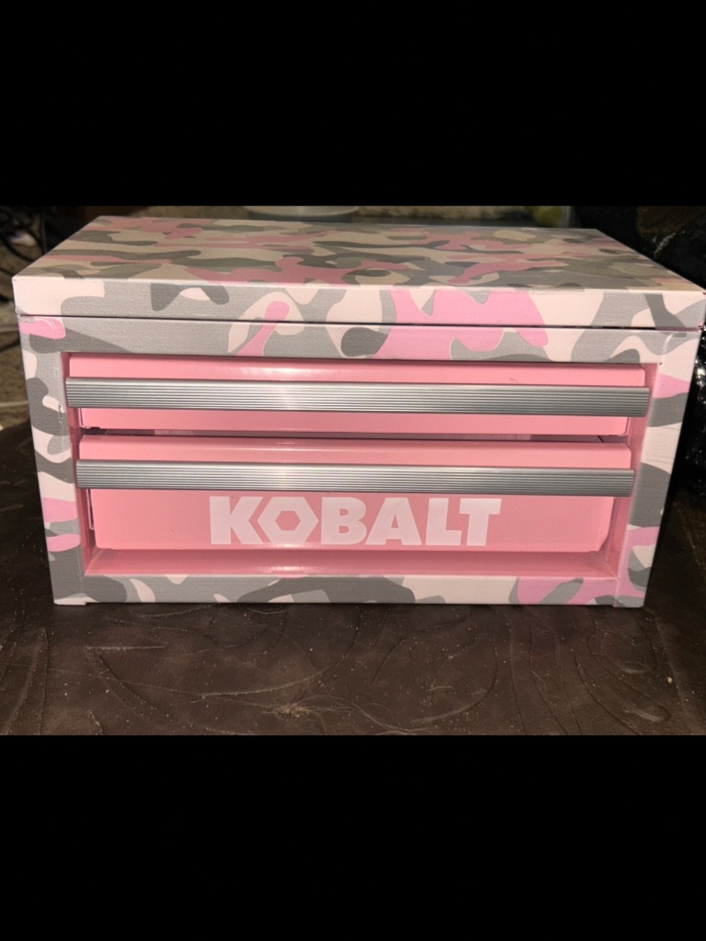 Pink Camo Kobalt Tool Box